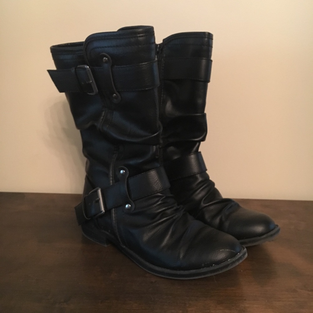 Black Report Moto Boots